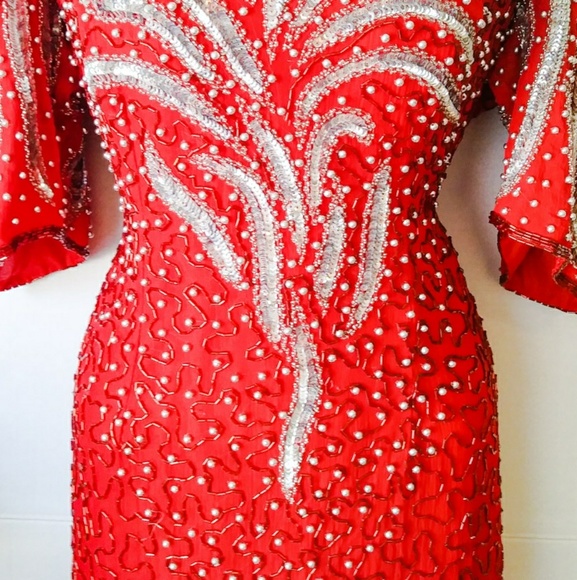 ⭐ WT-Authentic Vintage Evening Gown by Mark & John - Picture 2 of 8